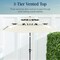 Best Choice Products 10ft 3-Tier Patio Umbrella, Market Sun Shade w/ Tilt Adjustment, Easy Crank